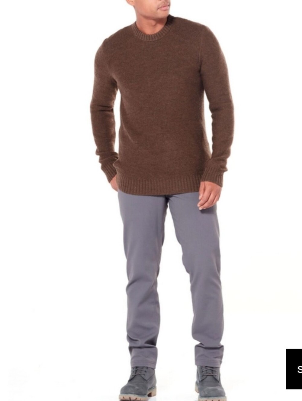 Jumper Icebreaker Men Waypoint Crew Sweater Bronze Heather Medium